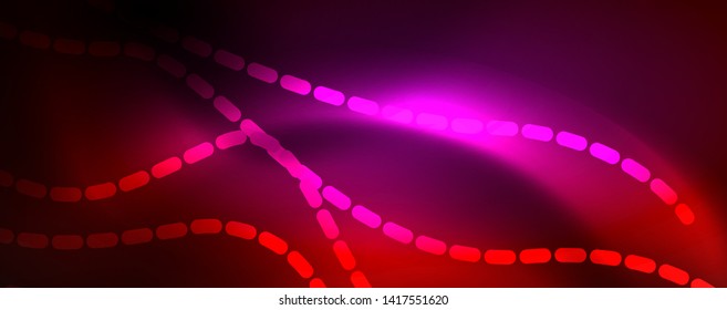Shiny neon lines techno magic futuristic background, magic energy space light concept, abstract background wallpaper design, vector illustration