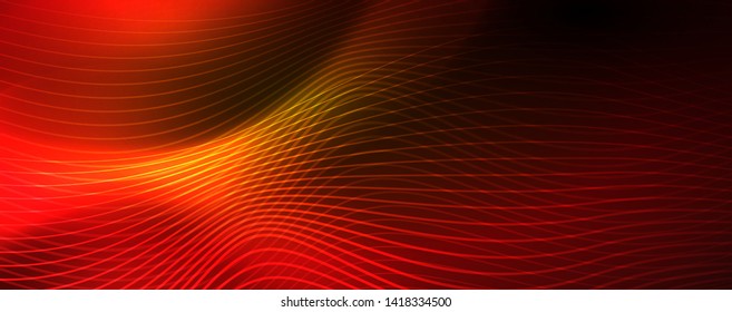 Shiny neon lines techno magic futuristic background, magic energy space light concept, abstract background wallpaper design, vector illustration