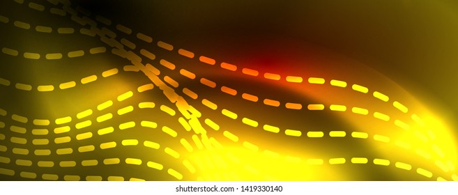 Shiny neon lines techno magic futuristic background, magic energy space light concept, abstract background wallpaper design, vector illustration