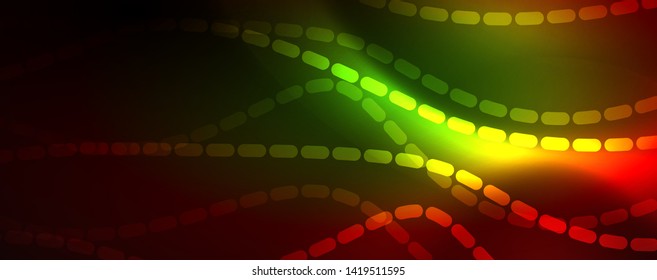 Líneas de neón brillantes telno fondo futurista mágico, concepto de luz de espacio mágico, diseño de fondo abstracto de fondo de fondo de fondo, ilustración vectorial
