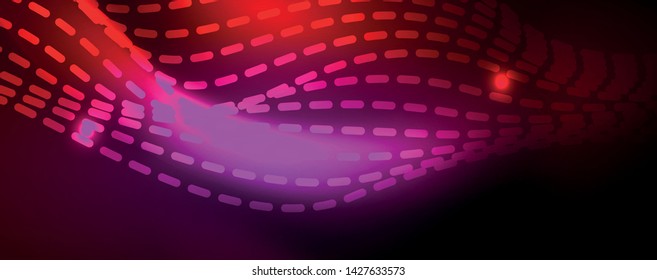 Líneas de neón brillantes telno fondo futurista mágico, concepto de luz de espacio mágico, diseño de fondo abstracto de fondo de fondo de fondo, ilustración vectorial