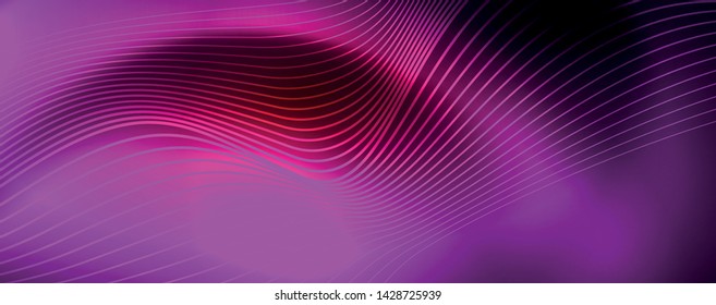 Shiny neon lines techno magic futuristic background, magic energy space light concept, abstract background wallpaper design, vector illustration