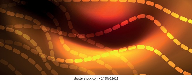 Shiny neon lines techno magic futuristic background, magic energy space light concept, abstract background wallpaper design, vector illustration