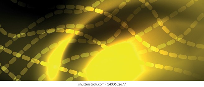 Shiny neon lines techno magic futuristic background, magic energy space light concept, abstract background wallpaper design, vector illustration