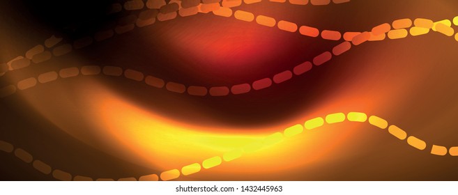 Líneas de neón brillantes telno fondo futurista mágico, concepto de luz de espacio mágico, diseño de fondo abstracto de fondo de fondo de fondo, ilustración vectorial