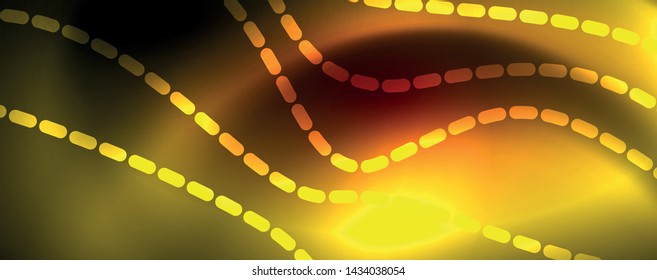 Shiny neon lines techno magic futuristic background, magic energy space light concept, abstract background wallpaper design, vector illustration