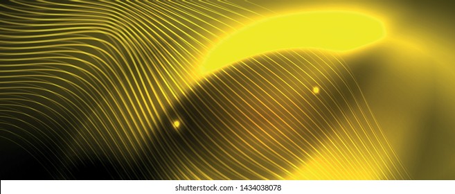 Shiny neon lines techno magic futuristic background, magic energy space light concept, abstract background wallpaper design, vector illustration