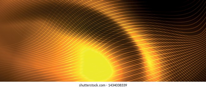 Shiny neon lines techno magic futuristic background, magic energy space light concept, abstract background wallpaper design, vector illustration