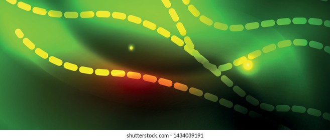 Shiny neon lines techno magic futuristic background, magic energy space light concept, abstract background wallpaper design, vector illustration