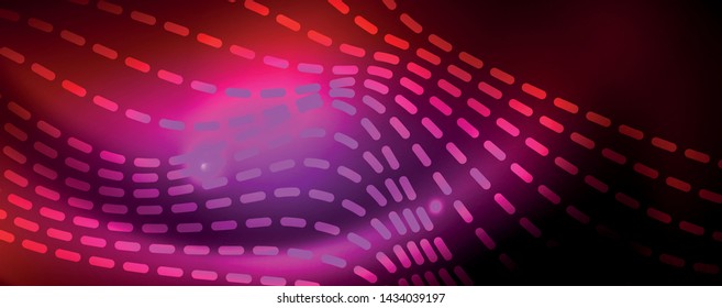 Líneas de neón brillantes telno fondo futurista mágico, concepto de luz de espacio mágico, diseño de fondo abstracto de fondo de fondo de fondo, ilustración vectorial