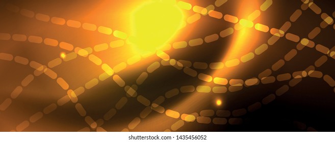 Shiny neon lines techno magic futuristic background, magic energy space light concept, abstract background wallpaper design, vector illustration