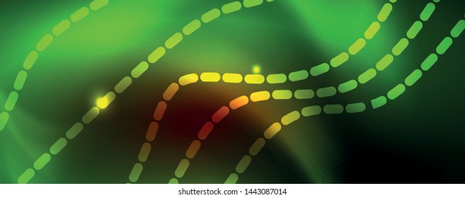 Shiny neon lines techno magic futuristic background, magic energy space light concept, abstract background wallpaper design, vector illustration