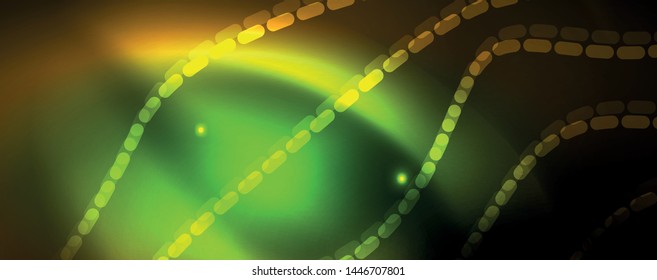 Shiny neon lines techno magic futuristic background, magic energy space light concept, abstract background wallpaper design, vector illustration