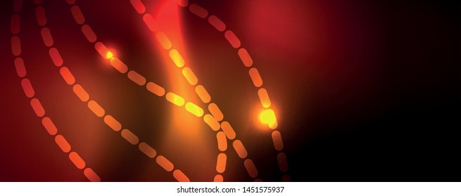 Shiny neon lines techno magic futuristic background, magic energy space light concept, abstract background wallpaper design, vector illustration