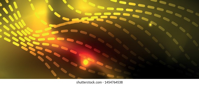Shiny neon lines techno magic futuristic background, magic energy space light concept, abstract background wallpaper design, vector illustration