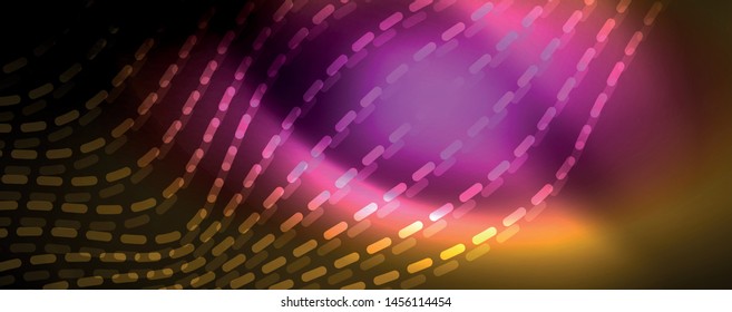 Líneas de neón brillantes telno fondo futurista mágico, concepto de luz de espacio mágico, diseño de fondo abstracto de fondo de fondo de fondo, ilustración vectorial