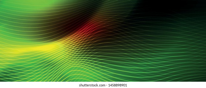 Shiny neon lines techno magic futuristic background, magic energy space light concept, abstract background wallpaper design, vector illustration