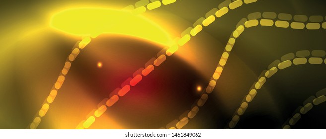 Shiny neon lines techno magic futuristic background, magic energy space light concept, abstract background wallpaper design, vector illustration