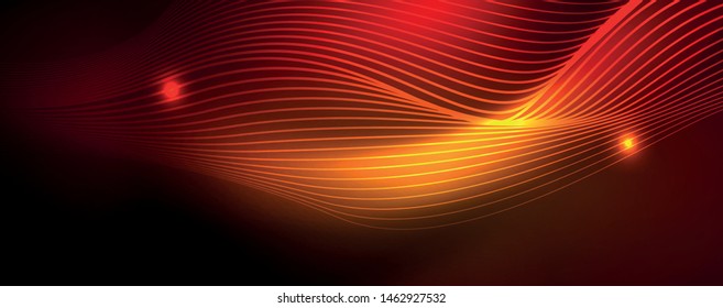 Líneas de neón brillantes telno fondo futurista mágico, concepto de luz de espacio mágico, diseño de fondo abstracto de fondo de fondo de fondo, ilustración vectorial