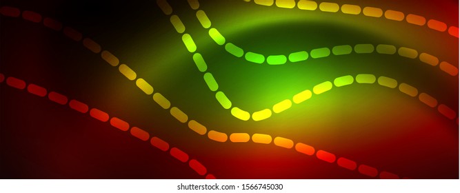 Shiny neon lines techno magic futuristic background, magic energy space light concept, abstract background wallpaper design, vector illustration