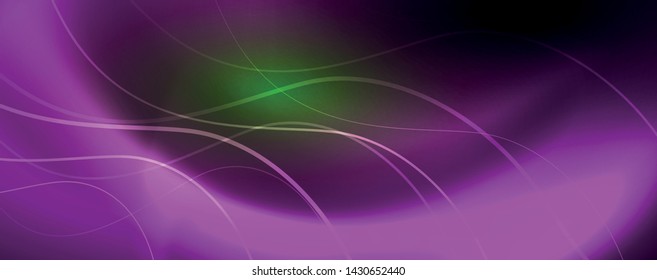 Shiny neon lines template - northern lights glowing blur lines. Futuristic style glow neon 80s disco club or night party techno template. Vector