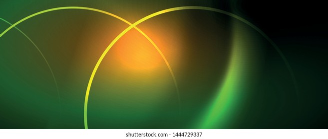 Plantilla de líneas de neón brillantes - luces del norte brillando líneas borrosas. Estilo futurista resplandece neón club disco de los años 80 o plantilla de tecno de fiesta nocturna. Vector