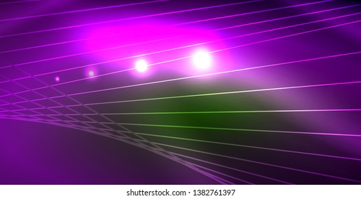 Shiny neon space background, vector template