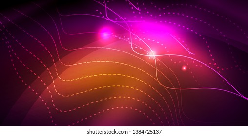 glänzender neonaler Hintergrund, Vektorgrafik-Vorlage