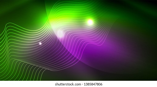 glänzender neonaler Hintergrund, Vektorgrafik-Vorlage