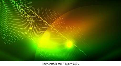 glänzender neonaler Hintergrund, Vektorgrafik-Vorlage