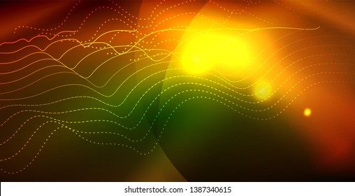 glänzender neonaler Hintergrund, Vektorgrafik-Vorlage