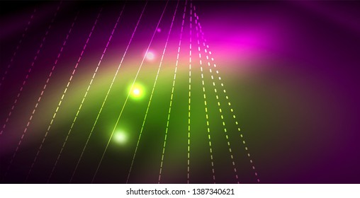 glänzender neonaler Hintergrund, Vektorgrafik-Vorlage