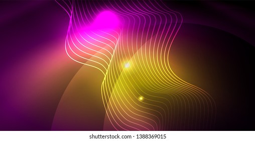 glänzender neonaler Hintergrund, Vektorgrafik-Vorlage