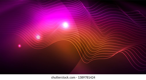 glänzender neonaler Hintergrund, Vektorgrafik-Vorlage