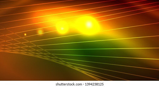 Fondo del espacio del neón brillante, plantilla vectorial