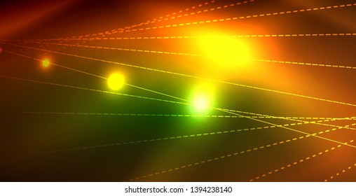 Fondo del espacio de neón brillante, plantilla vectorial