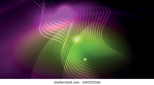 glänzender neonaler Hintergrund, Vektorgrafik-Vorlage
