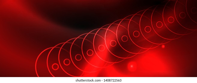 Leuchtende Neontechno-Vorlage. Neonfarbener Hintergrund, Laserstrahlen im Stil der 80er Jahre. Vektorgrafik