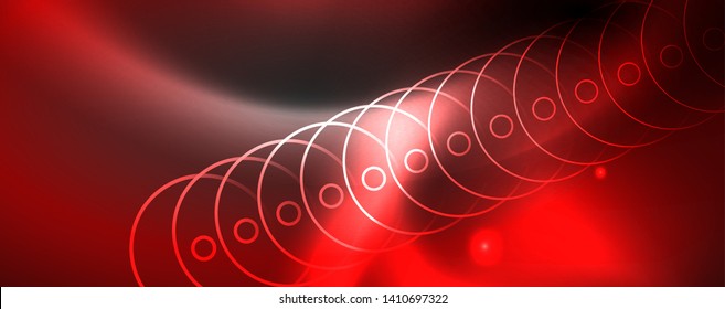 Shiny neon techno template. Neon lines background, 80s style laser rays. Vector