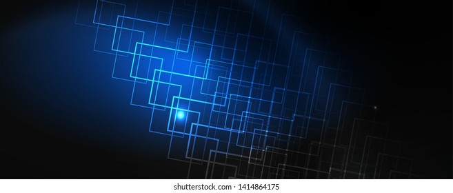 Shiny neon techno template. Neon lines background, 80s style laser rays. Vector