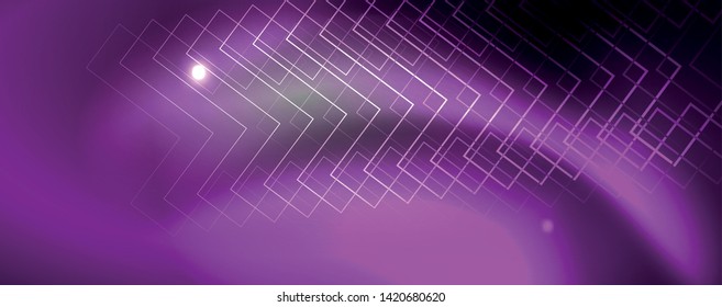 Shiny neon techno template. Neon lines background, 80s style laser rays. Vector