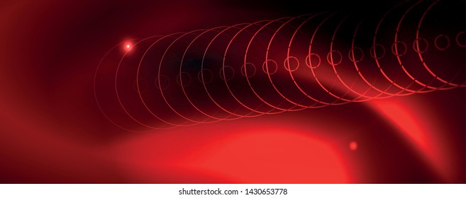 Shiny neon techno template. Neon lines background, 80s style laser rays. Vector