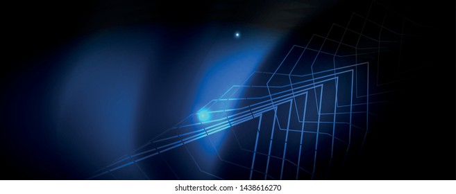 Shiny neon techno template. Neon lines background, 80s style laser rays. Vector