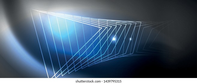 Shiny neon techno template. Neon lines background, 80s style laser rays. Vector