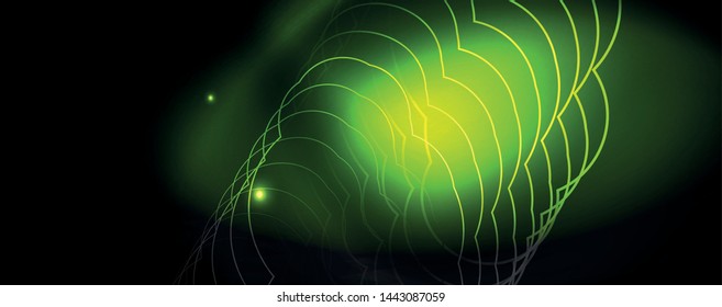 Shiny neon techno template. Neon lines background, 80s style laser rays. Vector