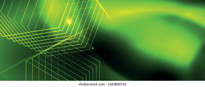 Shiny neon techno template. Neon lines background, 80s style laser rays. Vector
