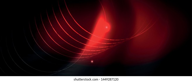Shiny neon techno template. Neon lines background, 80s style laser rays. Vector