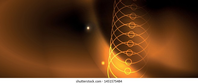 Shiny neon techno template. Neon lines background, 80s style laser rays. Vector