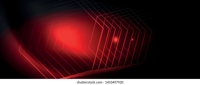 Shiny neon techno template. Neon lines background, 80s style laser rays. Vector