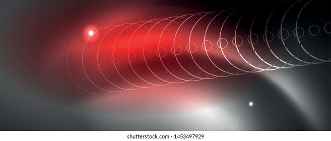 Shiny neon techno template. Neon lines background, 80s style laser rays. Vector